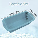 2pcs Large Capacity Ice Cube Tray Mold Rectangle Silicone Ice Grid Maker Kitchen - Pink