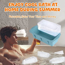 2pcs Large Capacity Ice Cube Tray Mold Rectangle Silicone Ice Grid Maker Kitchen - Pink
