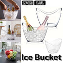 2PCS Transparent 3.5L Ice Bucket Large Capacity Wine Beer Cooler Picnic Basket