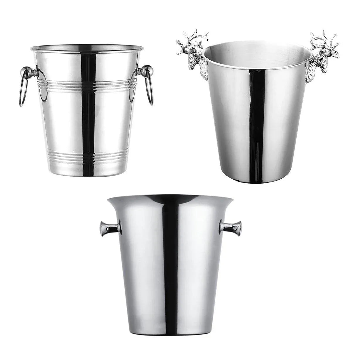 5L Stainless Steel Ice Bucket Champagne Wine Bucket Hotel Bar Ice Container - Moose