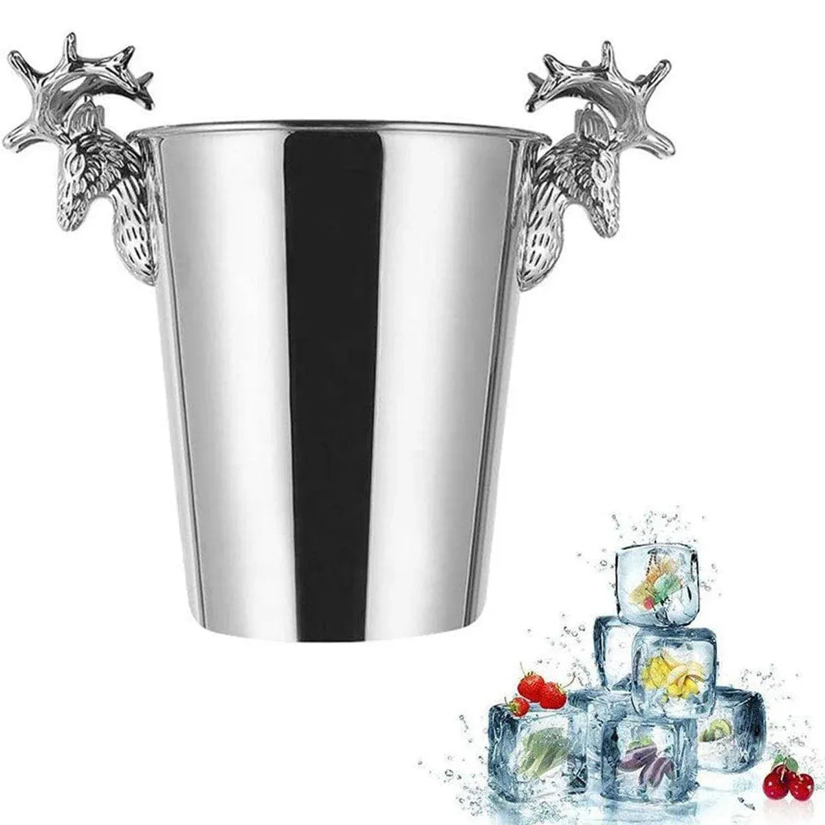 5L Stainless Steel Ice Bucket Champagne Wine Bucket Hotel Bar Ice Container - Moose