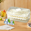 Large Capacity Press Ice Cube Tray Ice Mold for Party Bar Home Accessories - White