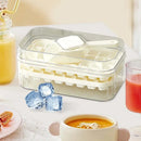Large Capacity Press Ice Cube Tray Ice Mold for Party Bar Home Accessories - White