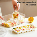 Large Capacity Press Ice Cube Tray Ice Mold for Party Bar Home Accessories - White
