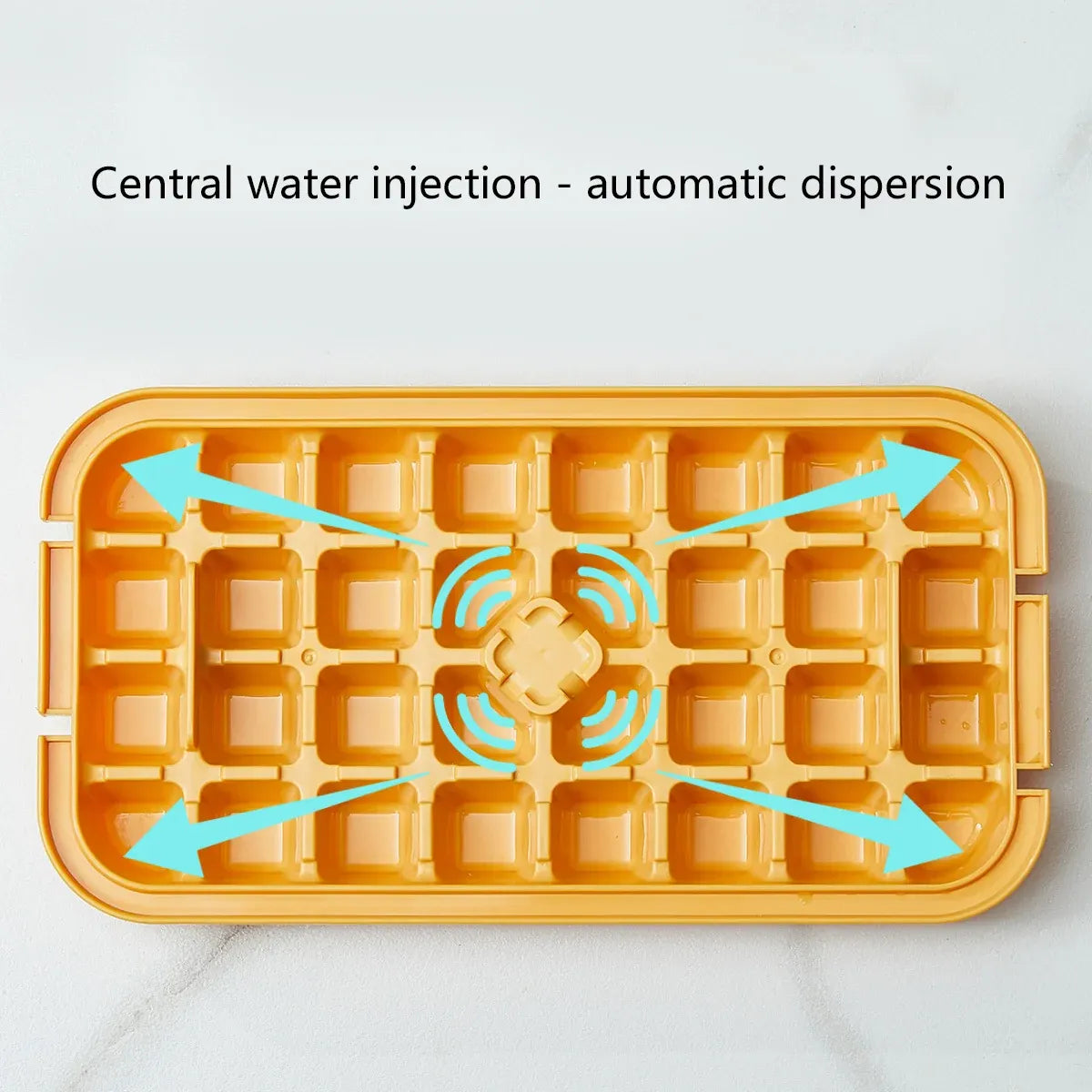 Large Capacity Press Ice Cube Tray Ice Mold for Party Bar Home Accessories - White