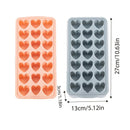 2-Piece 21-Cavity Heart Ice Tray Set in Pink and Blue
