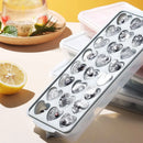 2-Piece 21-Cavity Heart Ice Tray Set in Pink and Blue
