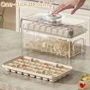 Large Capacity Food Grade Ice Cube Mold with Lid Household Ice Storage Box - Beige
