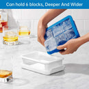 3-Piece 6-Cell Ice Cube Tray Set with Lid and Storage Container