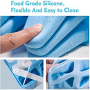Silicone Ice Cream Mould Block Frozen Molds Icy Pole Jelly Popsicle - Blue-6Grid