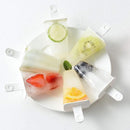 Silicone Ice Cream Mould Block Frozen Molds Icy Pole Jelly Popsicle - Blue-6Grid