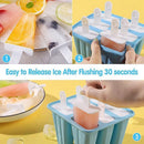 Silicone Ice Cream Mould Block Frozen Molds Icy Pole Jelly Popsicle - Blue-6Grid