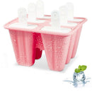 Silicone Ice Cream Mould Block Frozen Molds Icy Pole Jelly Popsicle - Blue-6Grid