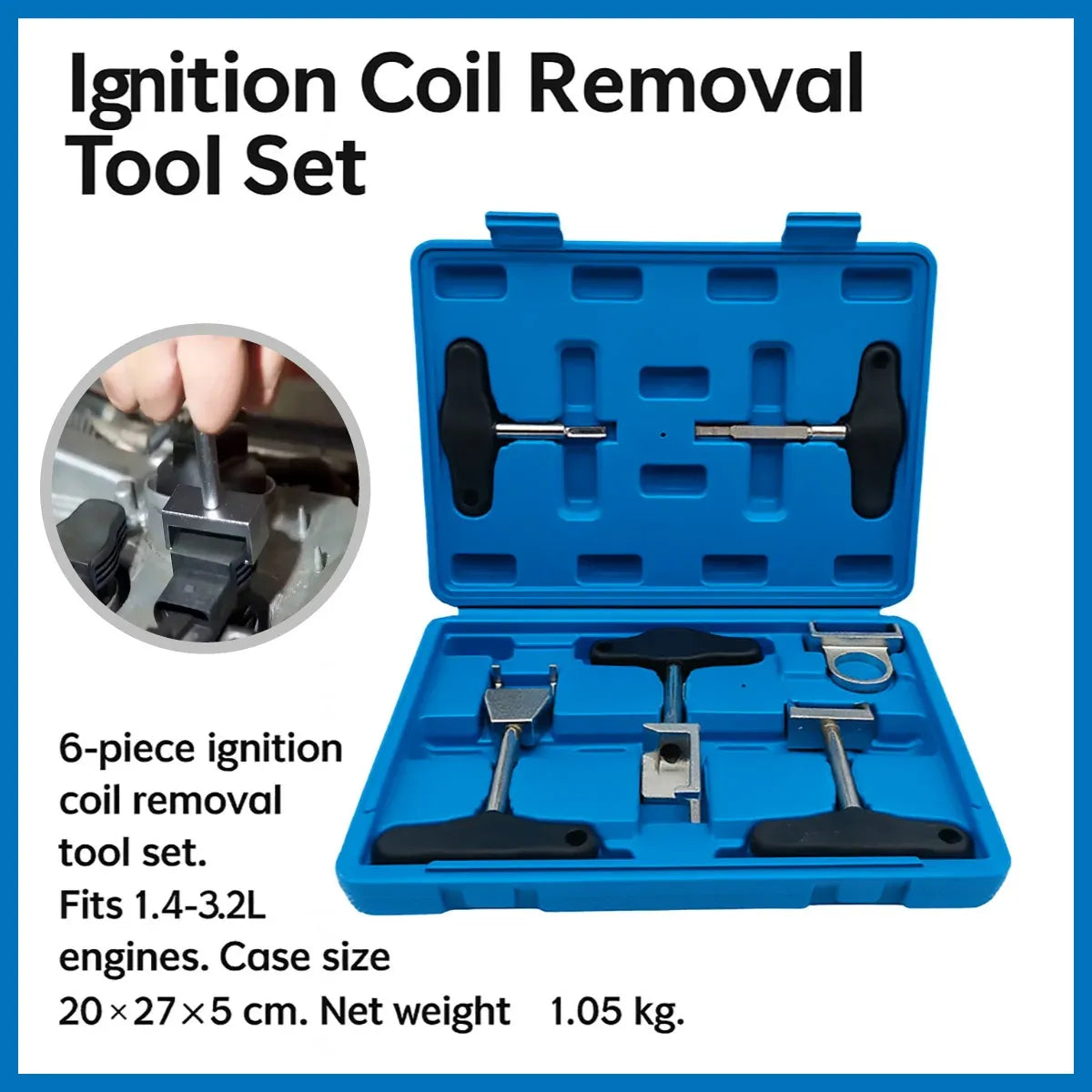 6PCS Car Ignition Coil Removal Tool Set for Spark Plug Replacement