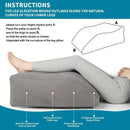 Inflatable PVC Leg Pillow Wedge Triangle Foot Cushion Flocking - Black