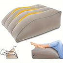 Inflatable PVC Leg Pillow Wedge Triangle Foot Cushion Flocking - Black