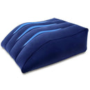 Inflatable PVC Leg Pillow Wedge Triangle Foot Cushion Flocking - Blue