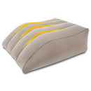 Inflatable PVC Leg Pillow Wedge Triangle Foot Cushion Flocking - Grey
