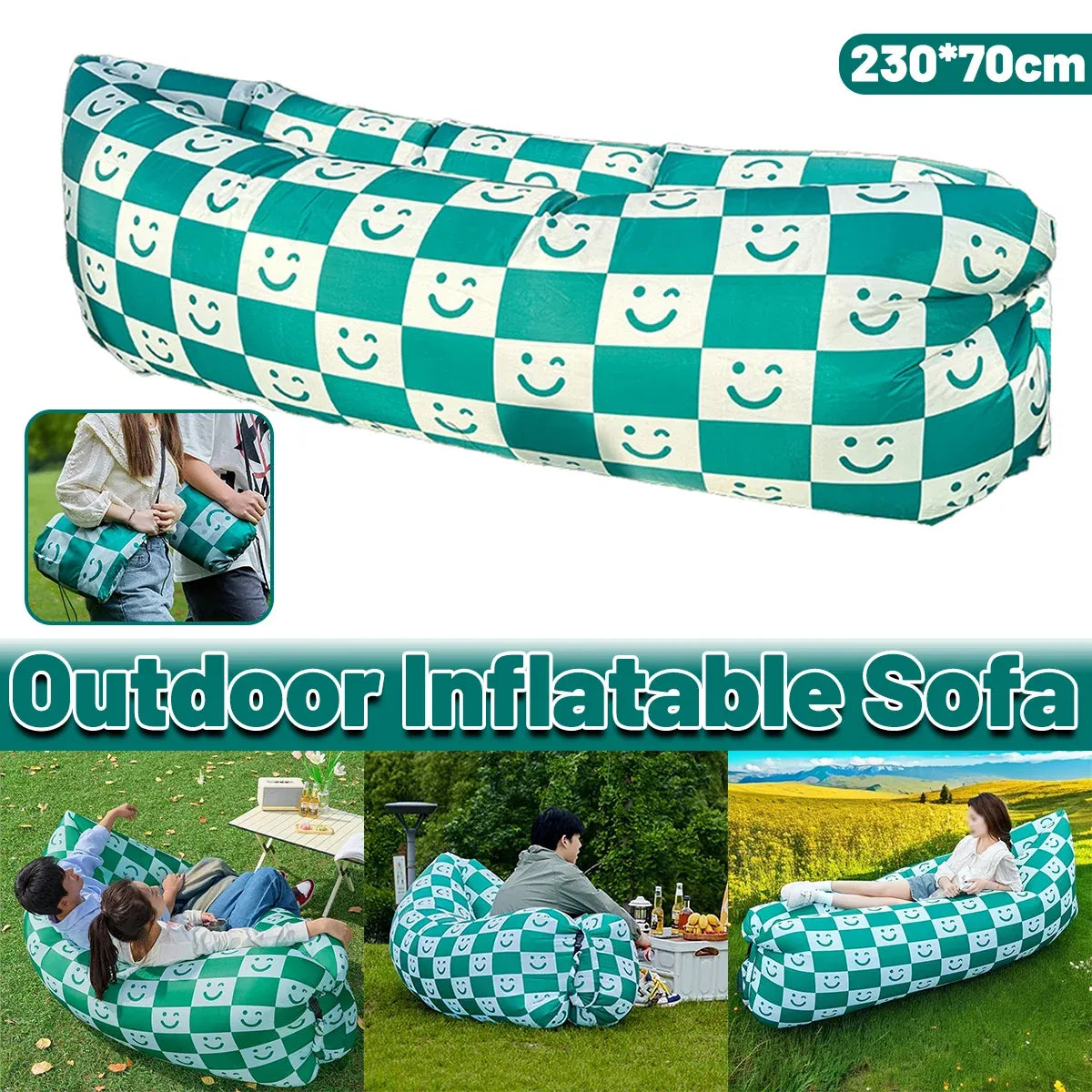Music Festival Inflatable Sofa Outdoor Picnic Portable Air Lounger Waterproof