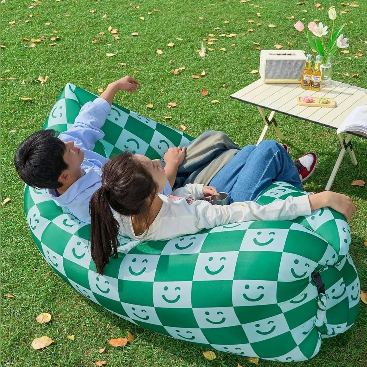 Music Festival Inflatable Sofa Outdoor Picnic Portable Air Lounger Waterproof