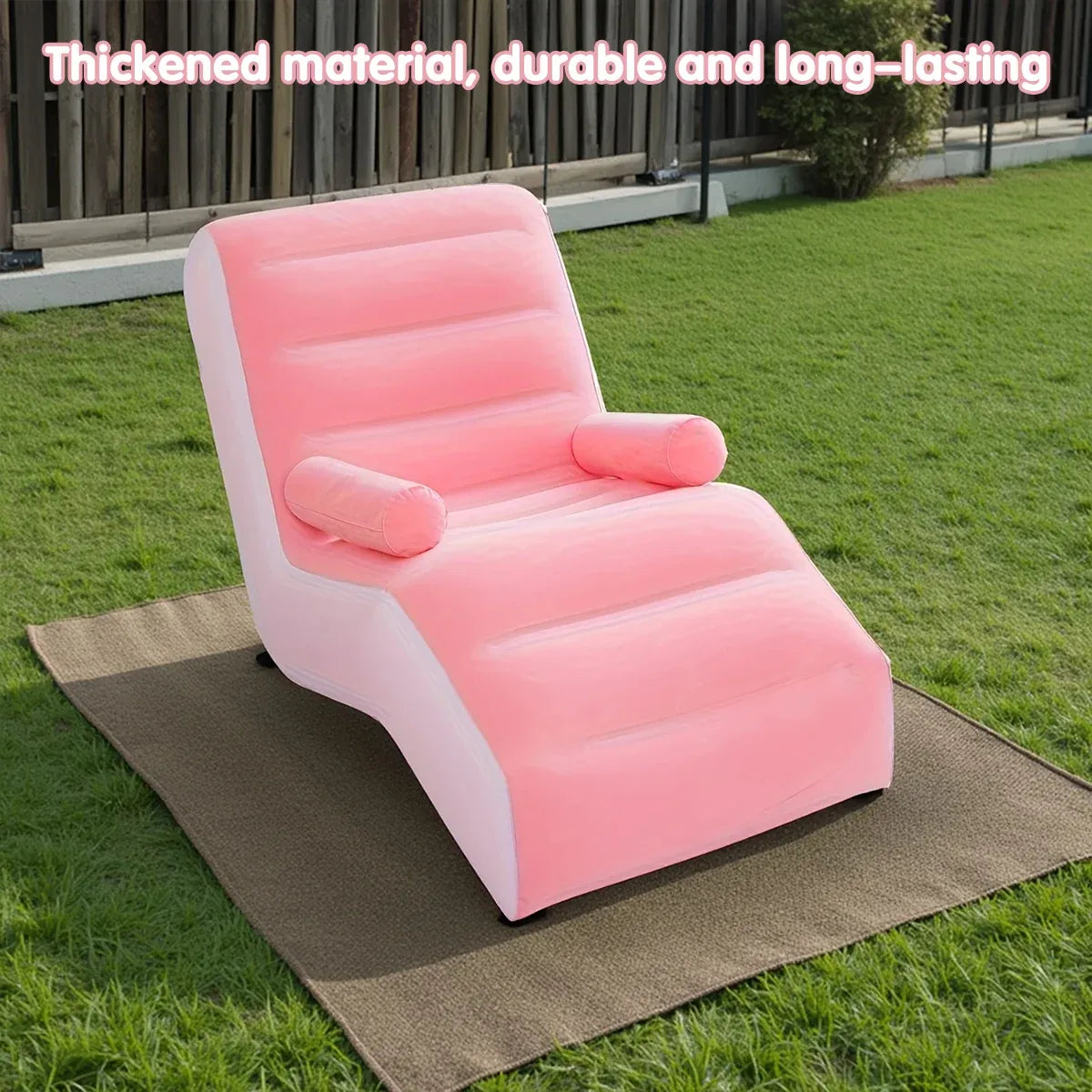 Portable Inflatable Lounge Sofa Chair Outdoor Recliner Air Couch Folding Seat