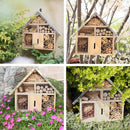 Wooden Insect House Garden Bee Bug Hotel Hanging Habitat Box