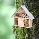 Wooden Insect House Garden Bee Bug Hotel Hanging Habitat Box