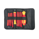 10-Piece Interchangeable Screwdriver Set with Storage Roll