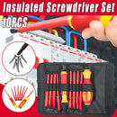 10-Piece Interchangeable Screwdriver Set with Storage Roll