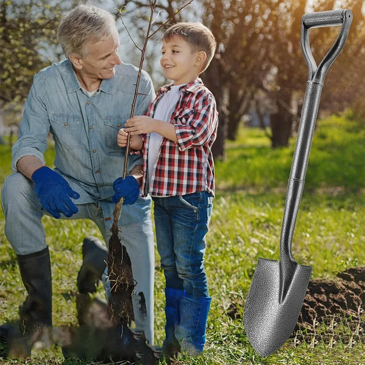 Full Steel Shovel Flood Control Garden Tool Heavy Duty Durable Sturdy Emergency