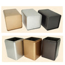 10PCS Tea Can Sealed Square Storage Box Solid Color Frosted Iron Container - Gold