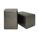 10PCS Tea Can Sealed Square Storage Box Solid Color Frosted Iron Container - Grey