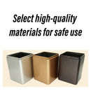 10PCS Tea Can Sealed Square Storage Box Solid Color Frosted Iron Container - Silver