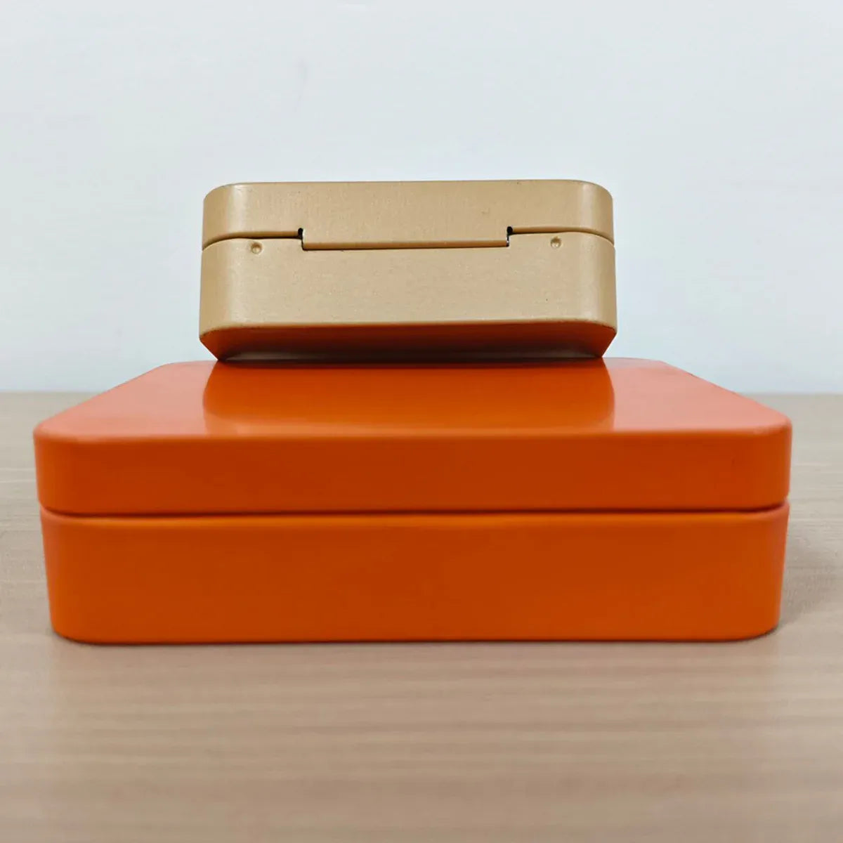 10Pcs Small Metal Storage Box Flip Top Case Portable Organiser Set - White