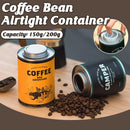 Coffee Bean Storage Canister with Valve Portable Tin Container for Travel - Yellow