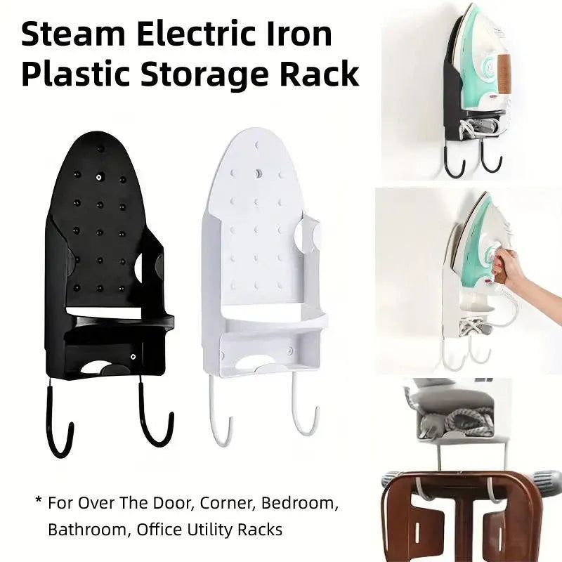 Iron Stand Double Hook Storage Rack Hanging Iron Holder for Home Organisation - White