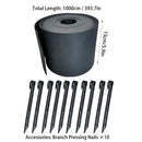 10m Garden Lawn Edging Border 10m Flexible PE Strip with Stakes Landscaping