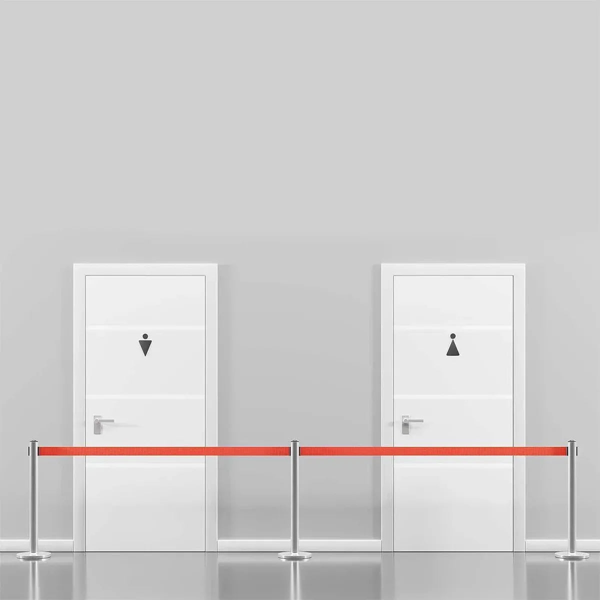 2M Retractable Isolation Barrier Belt 1 Post Anti-Slip Base Waterproof Durable