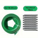 L Shaped Garden Edging Border Grass and Stone Landscape Barrier Retaining Strip - Green