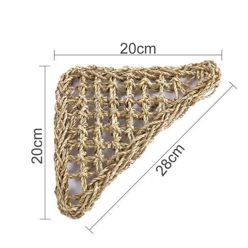 Comfortable and Natural Straw Reptile Bed Hammock for Basking and Relaxation - 32*32*42CM
