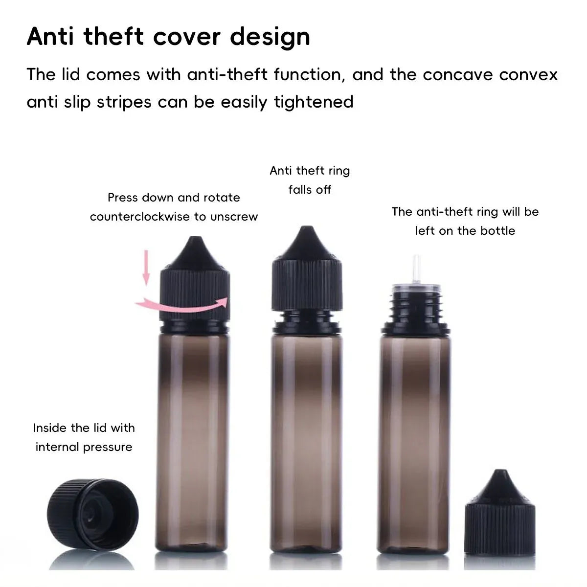 Portable Dropper Bottle Set 50ml 100ml Refill Squeeze Bottles 30 Pack - 100ml