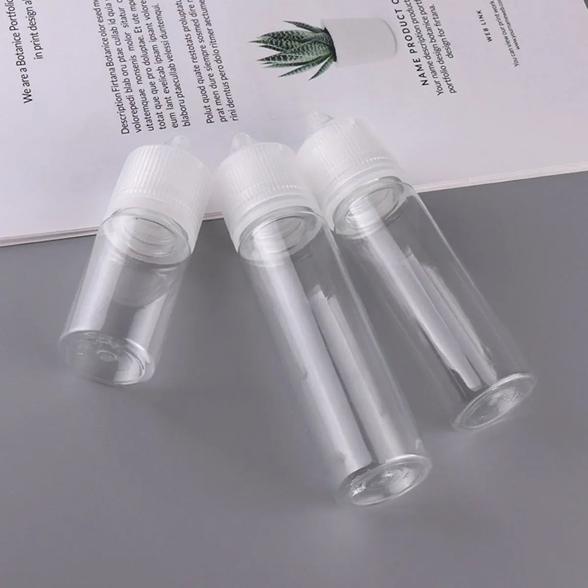 Clear Dropper Bottle Set 50ml 100ml Refill Squeeze Bottles 30 Pack - 100ml