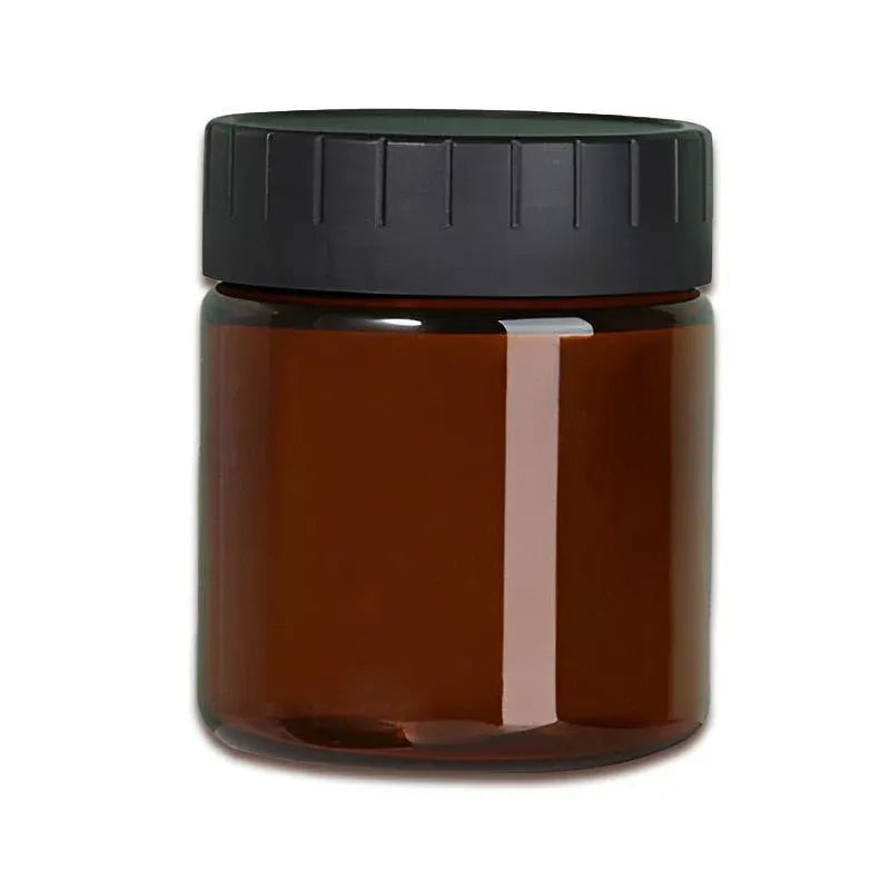 10pcs Brown PET Plastic Wide Mouth Bottles for Storage and Skincare Packaging - Frosted - 120ml