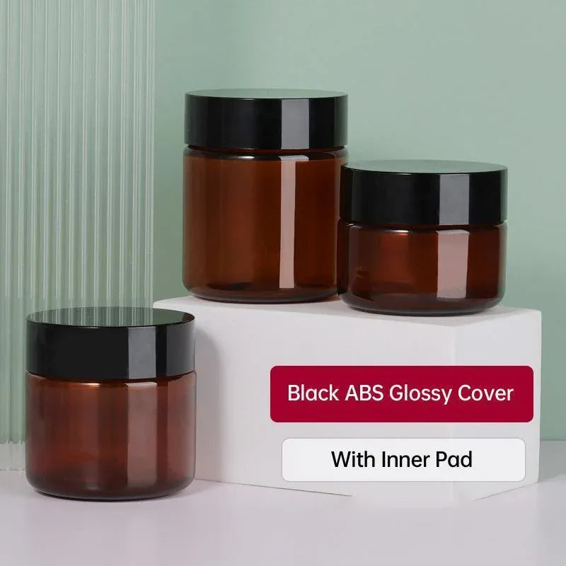 10pcs Brown PET Plastic Wide Mouth Bottles for Storage and Skincare Packaging - Matte - 120ml