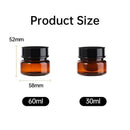 10pcs PET Plastic Cosmetic Bottles Refillable Travel Face Cream Containers - 60ml-Transparent+White-Single