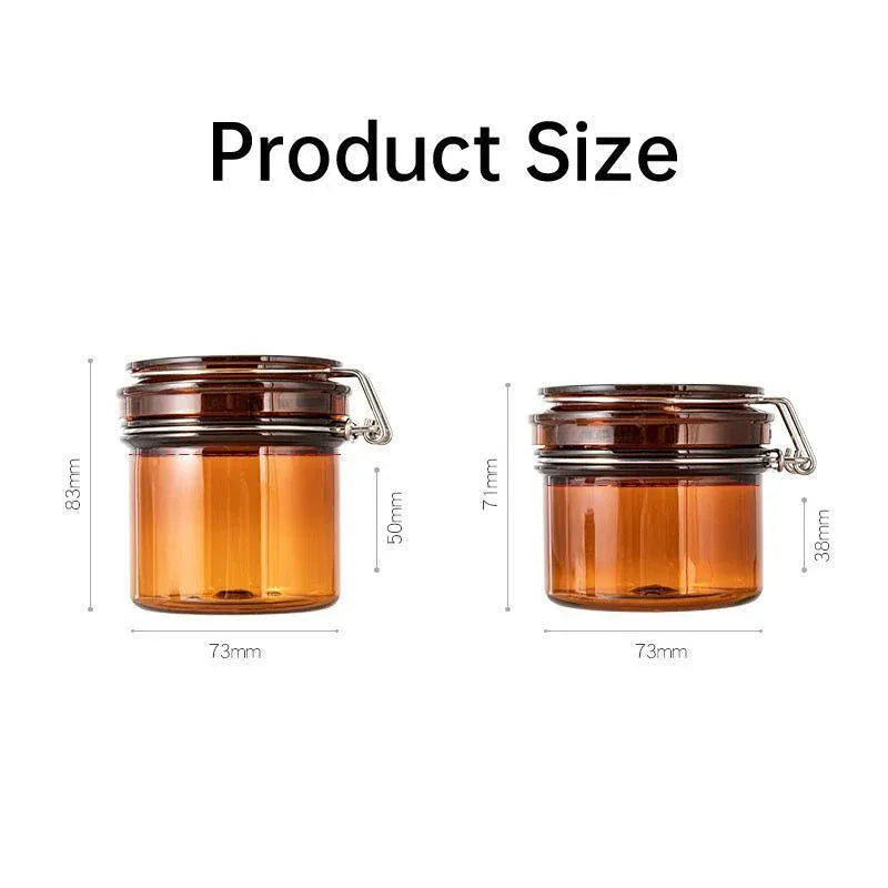 5pcs Sealed Bottle Mask Jar PET Plastic Packaging Containers for Skincare Use - 220ml