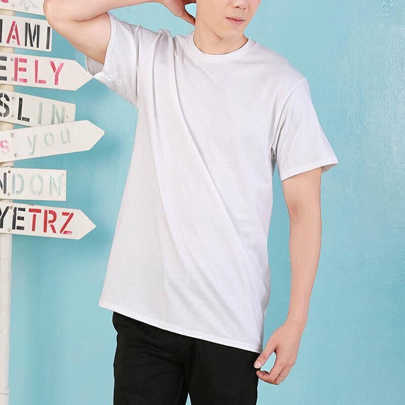 L Size Gildan Men T-shirt Plain Blank 100% premium Cotton Basic Tee Short Sleeve 76000 - Gridelin