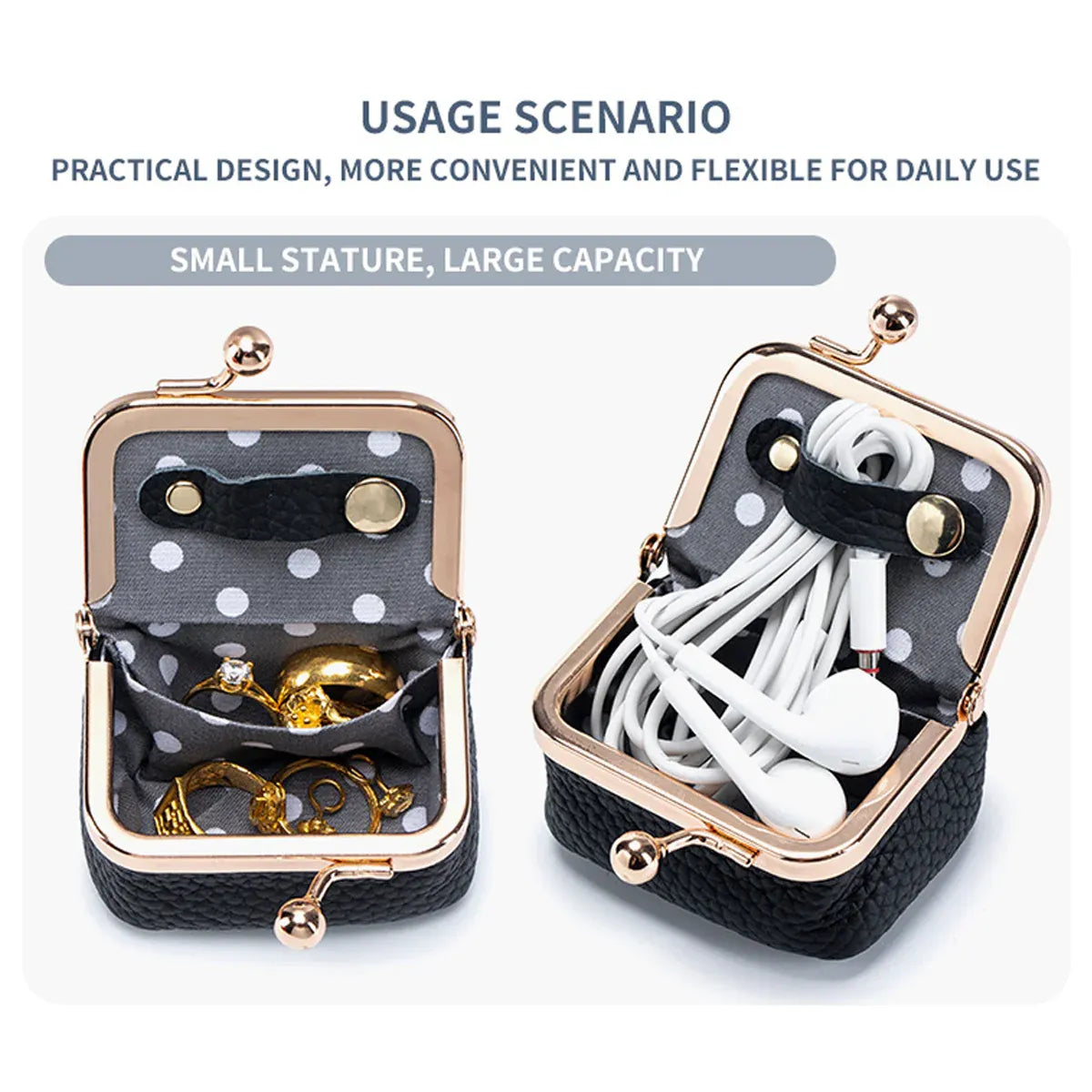 Mini Jewelry Box Diamond Ring Necklace Earring Coin Purse Jewelry Storage Bag