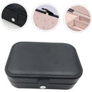 Jewelry Storage Box Travel Mini Case Portable Small Organiser for Rings Earrings - Black