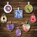 31 Pcs DIY Resin Casting Mould and Pendant Tray Kit for Jewellery Making